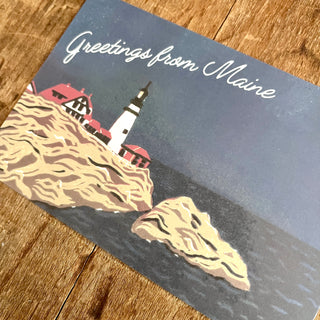 Greetings From Maine Postcard