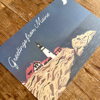 Greetings From Maine Postcard