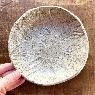 Block Printed Stoneware Bowl - No. 5487