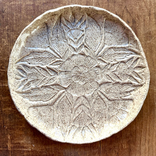 Block Printed Stoneware Dish - No. 5488