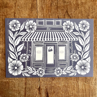 Open Studio, Blue Postcard
