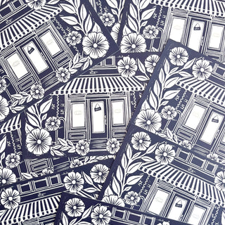 Open Studio, Blue Postcard