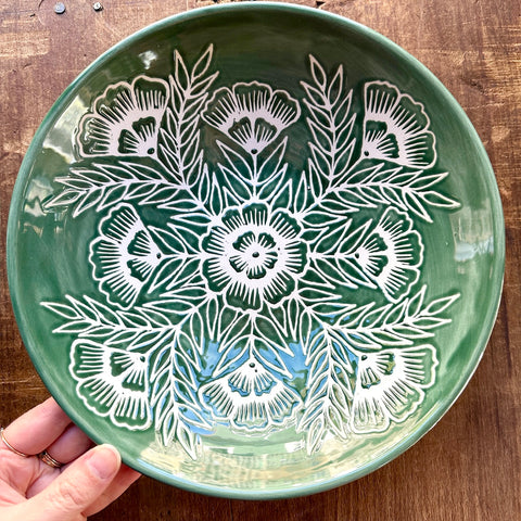 SECONDS : Hand Painted Ceramic Bowl - No. 5489