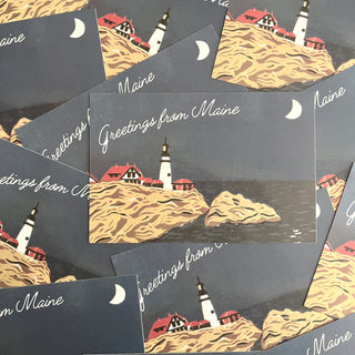 Greetings From Maine Postcard
