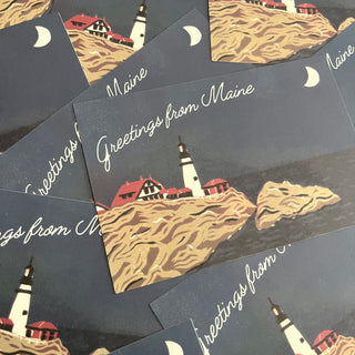 Greetings From Maine Postcard