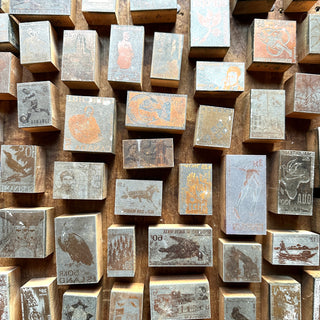 Antique Letterpress Country Stamps - Set of 20