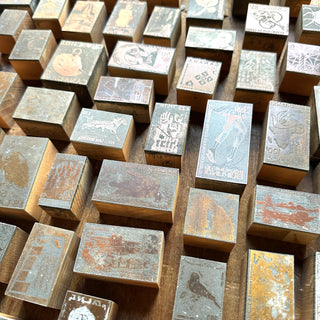 Antique Letterpress Country Stamps - Set of 20