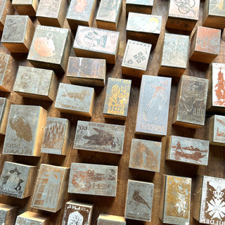 Antique Letterpress Country Stamps - Set of 20