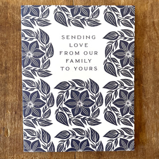 "Sending Love From Our Family To Yours," Greeting Card