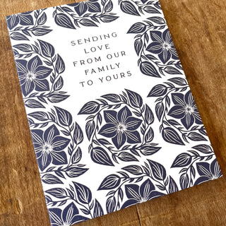 "Sending Love From Our Family To Yours," Greeting Card