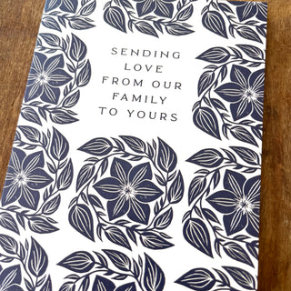 "Sending Love From Our Family To Yours," Greeting Card