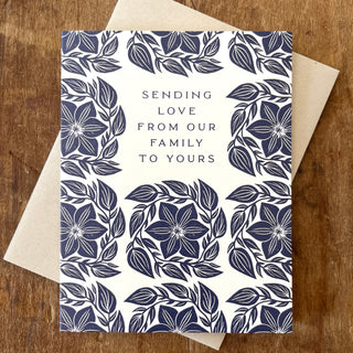 "Sending Love From Our Family To Yours," Greeting Card