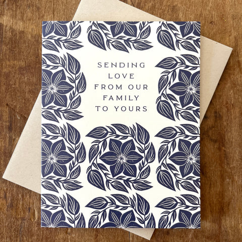 "Sending Love From Our Family To Yours," Greeting Card