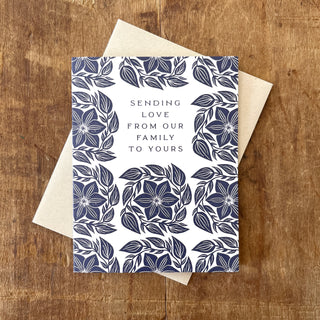 "Sending Love From Our Family To Yours," Greeting Card