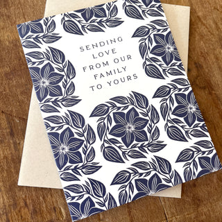 "Sending Love From Our Family To Yours," Greeting Card