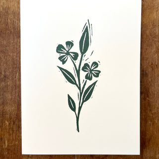 Green Floral Greeting Card