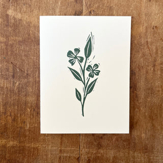 Green Floral Greeting Card