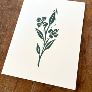 Green Floral Greeting Card