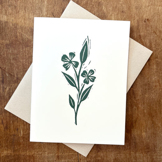 Green Floral Greeting Card