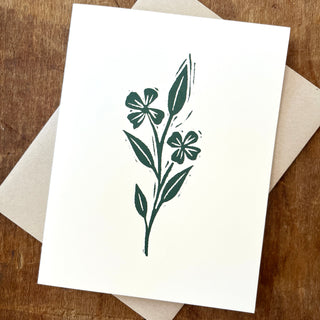 Green Floral Greeting Card
