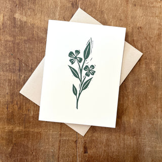Green Floral Greeting Card