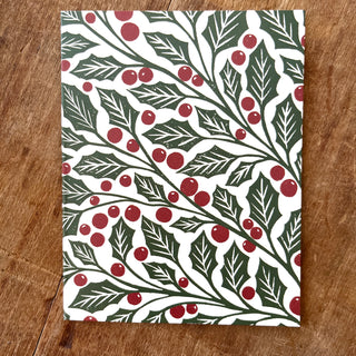Holly Blank Greeting Card