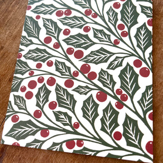 Holly Blank Greeting Card