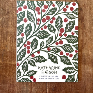 Holly Blank Greeting Card