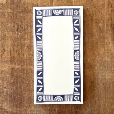 Blue Ceramic Motif Market Pad, Magnetic