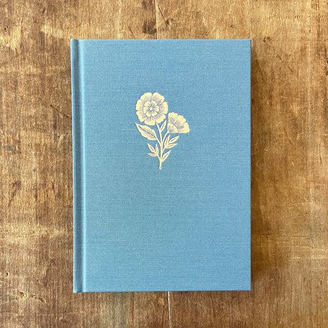 Foil Stamped Linen Journal: Denim Blue