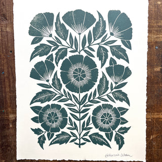 Hand Block Printed Art Print - No. 5791