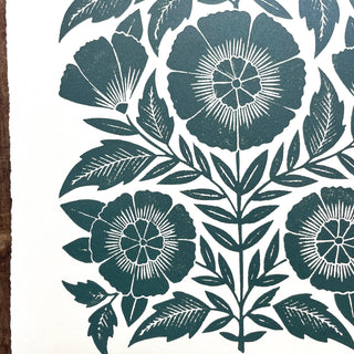 Hand Block Printed Art Print - No. 5791