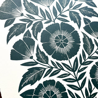 Hand Block Printed Art Print - No. 5791