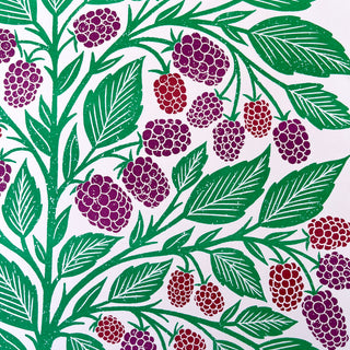 Garden Series: Blackberry Risograph Print