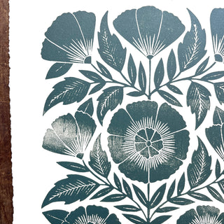 SECONDS : Hand Block Printed Art Print - No. 5801