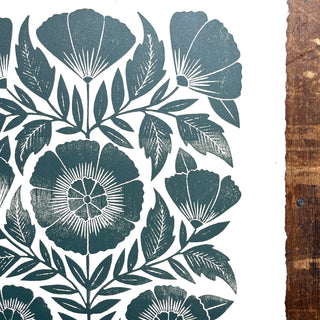 SECONDS : Hand Block Printed Art Print - No. 5801