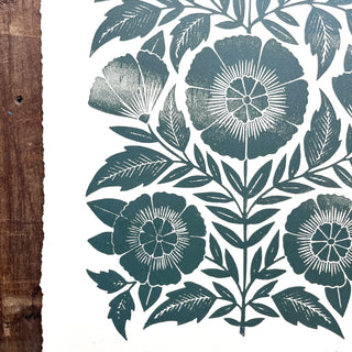 SECONDS : Hand Block Printed Art Print - No. 5801