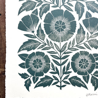 SECONDS : Hand Block Printed Art Print - No. 5802