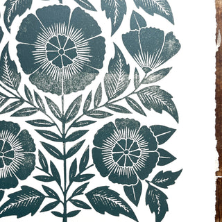 SECONDS : Hand Block Printed Art Print - No. 5802