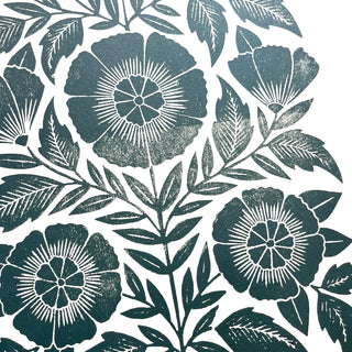 SECONDS : Hand Block Printed Art Print - No. 5802
