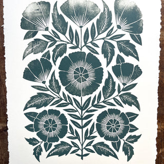 SECONDS : Hand Block Printed Art Print - No. 5803