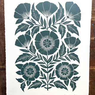 SECONDS : Hand Block Printed Art Print - No. 5804