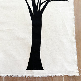 Original Trees Linocut on Fabric - 9