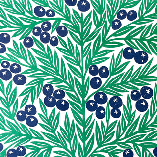 Garden Series: Blueberries Risograph Print
