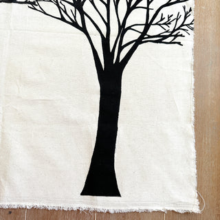 Original Trees Linocut on Fabric - 9