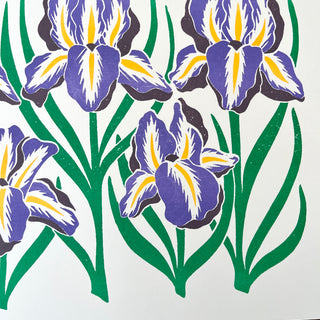 Garden Series: Iris Risograph Print
