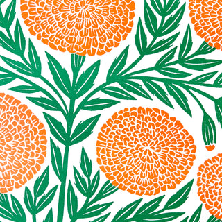 Garden Series: Marigold Risograph Print