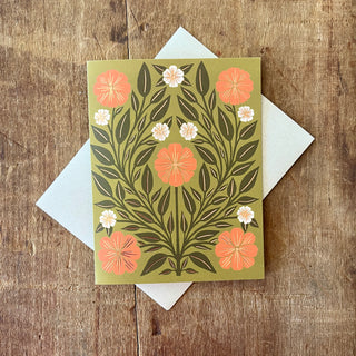 Olive Floral Greeting Card