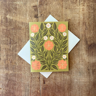 Olive Floral Greeting Card