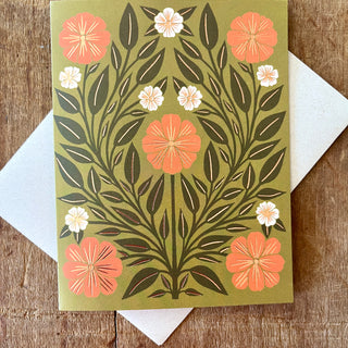 Olive Floral Greeting Card